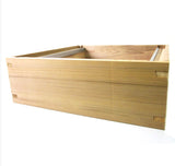 Assembled National Super box In Cedar with assembled frames and wax foundation