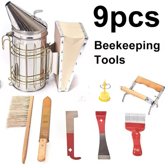 9 Piece Beekeeping Tool Set