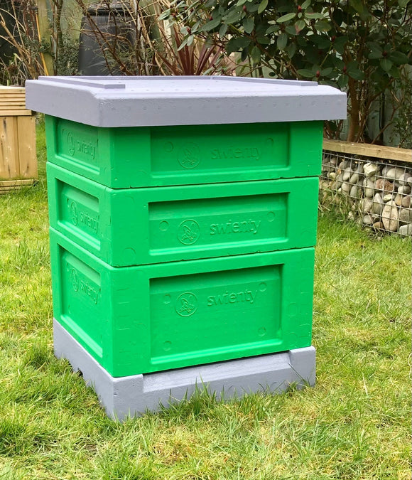 Swienty Beehive Assembled and painted With Frames and Foundation - BEE KEEPING EQUIPMENT