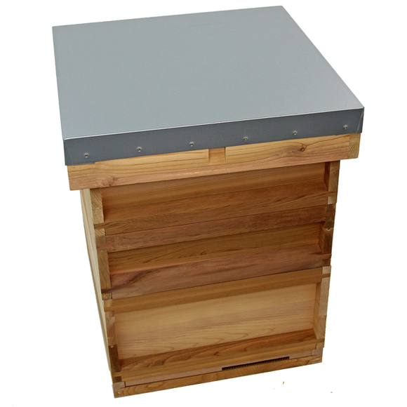 Assembled National cedar Bee Hive (flat roof)