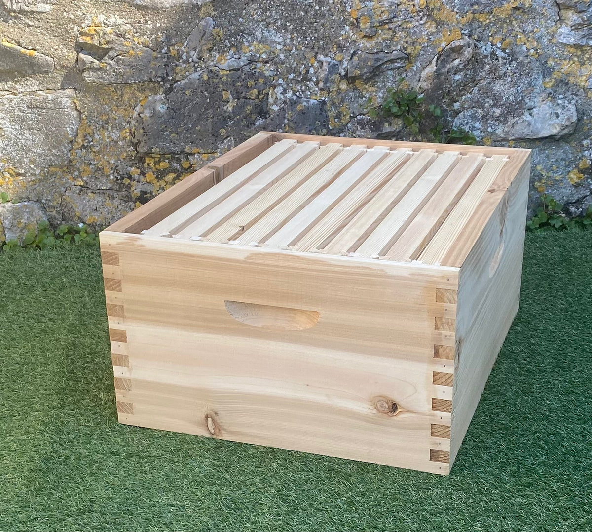 British National Beehive Brood Box - Flat Pack Solid Pine, Includes Nails & Instructions