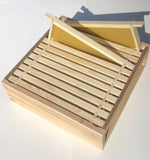 Assembled National Super box In Pine  with assembled frames and wax foundation