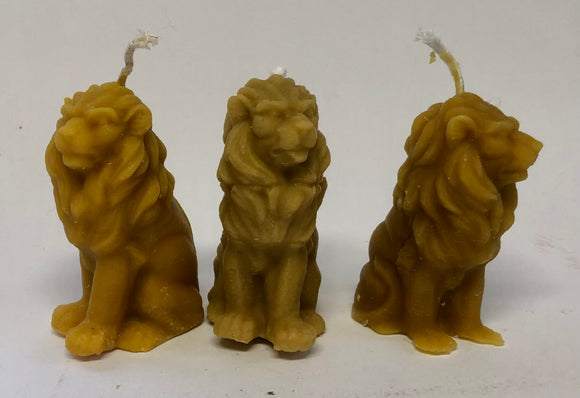 3 x Lion Beeswax Candle - BEE KEEPING EQUIPMENT