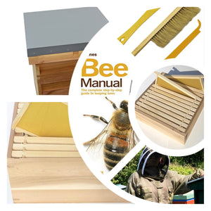 Starter Kit for National Bee Hive in Cedar with Frames, Wax, Smoker, Suit, Gloves and Tool