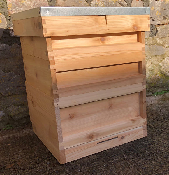 Budget Assembled National cedar Bee Hive (flat roof)