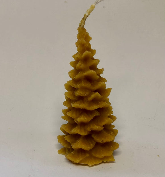 3 x Christmas Tree Beeswax Candles - BEE KEEPING EQUIPMENT
