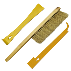 West Country Honey beekeepers tools set including hive tool, bee brush, and frame scraper